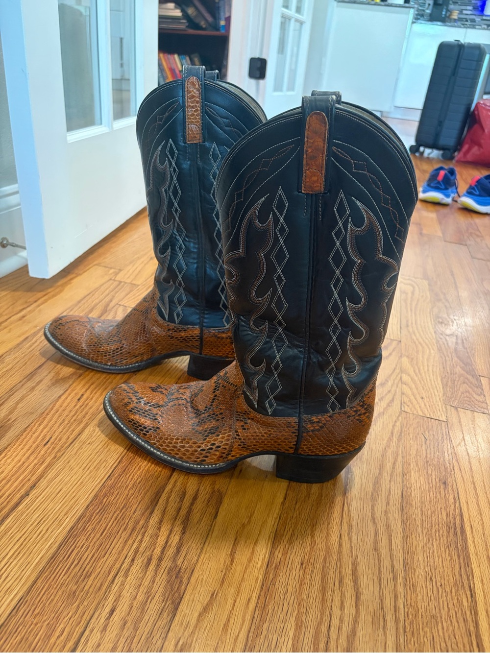 Dan Post vintage snake skin (real) boots